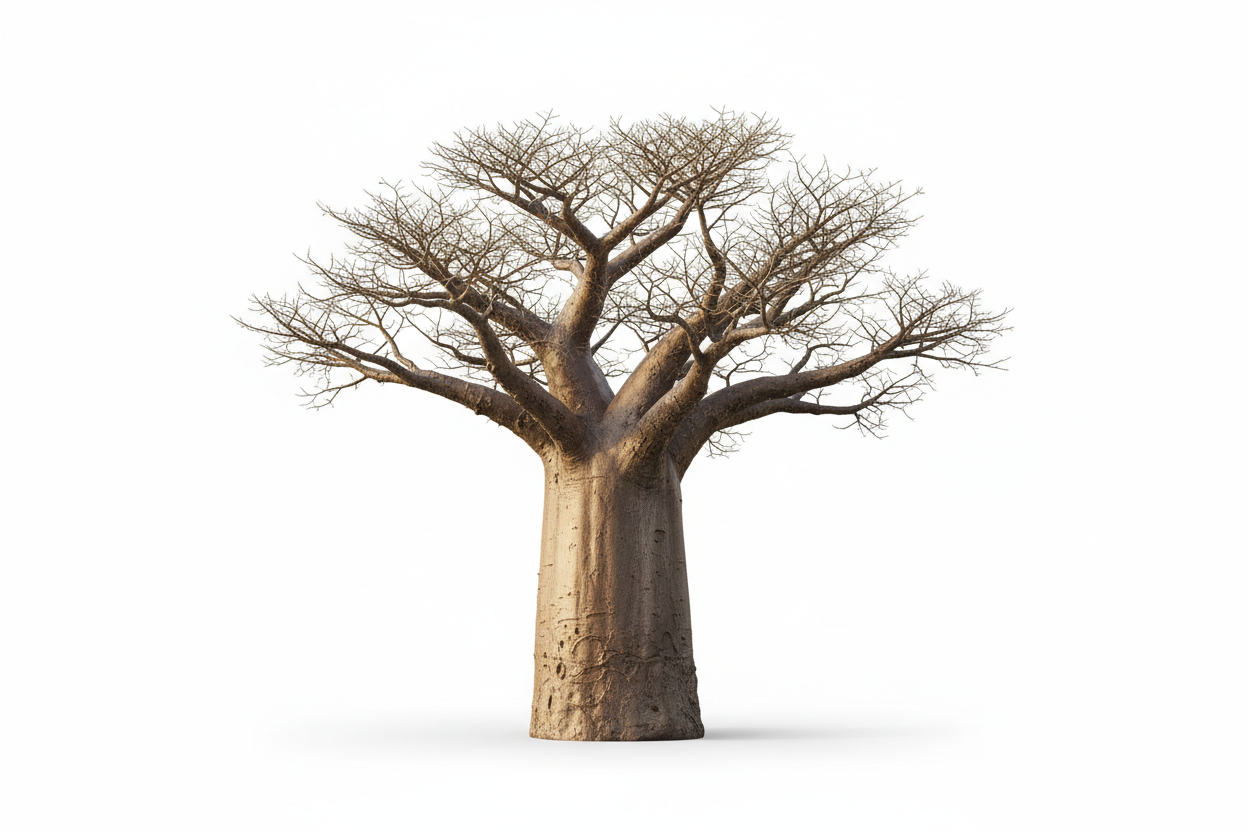 baobab fond blanc luxueux